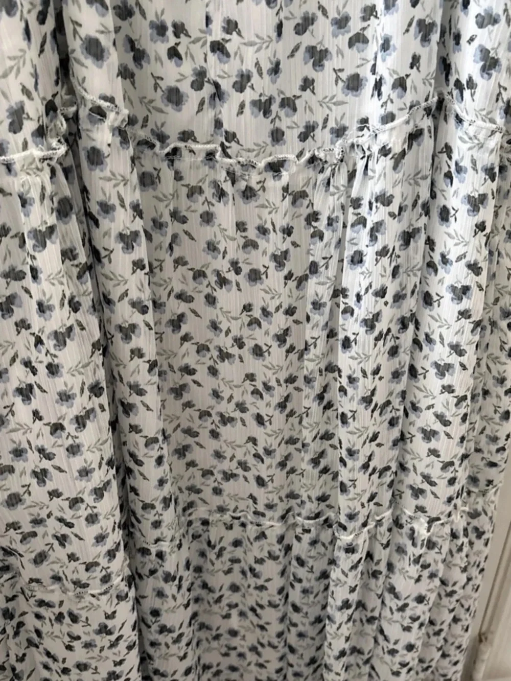 Altar'd State Maxi Long Sundress XL Blue Flowers Boho - Picture 5 of 7